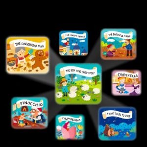 Portable Projector Light Torch Toy Tales Story Book Set