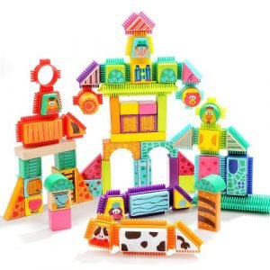 Wooden Building blocks with Bristle jacket