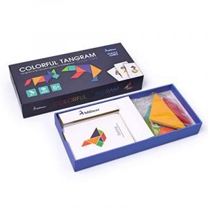Wooden colorful Tangram Puzzle Game for Kids